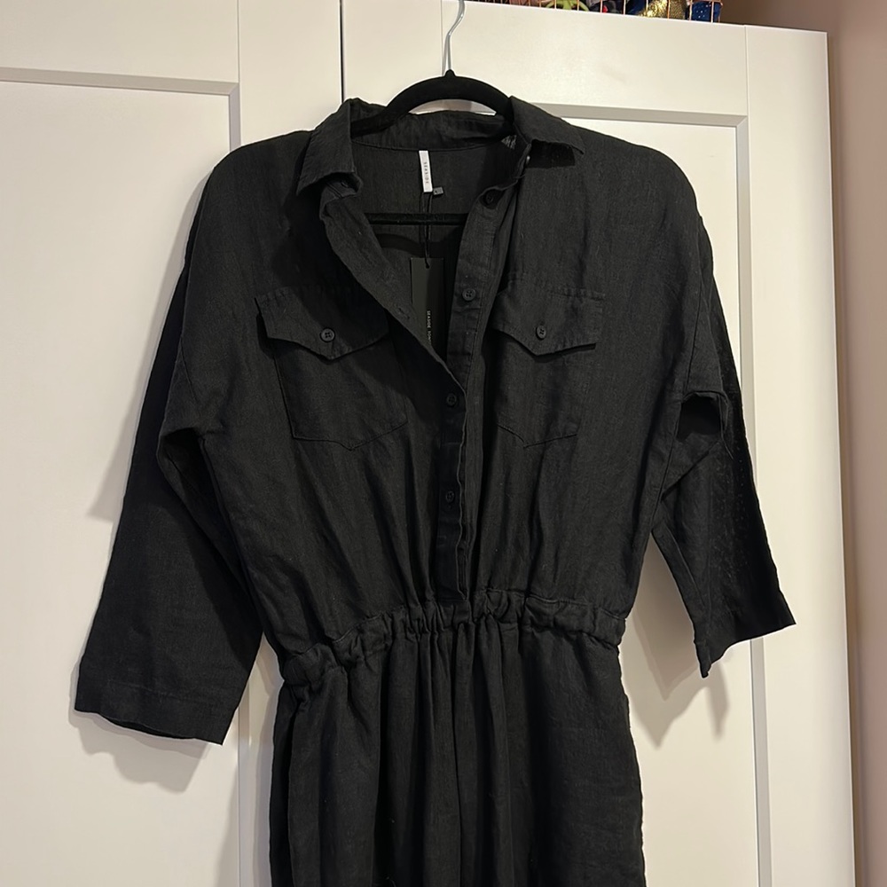 Seaside Linen Utilitarian Jumpsuit
